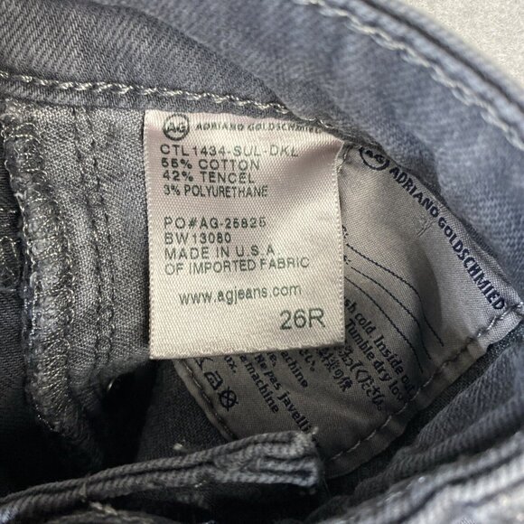AG Adriano Goldschmied Jeans Womens 26 R Gray The Prima Cigarette Leg Skinny USA - Picture 5 of 12